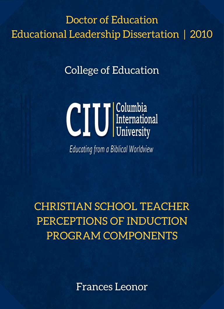 Title details for Christian School Teacher Perceptions of Induction Program Components by Frances Leonor - Available